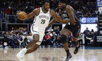 小波特30+13哈里斯空砍18+10 篮网送活塞3连败