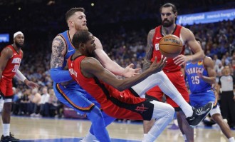杜兰特23分六犯申京39+11+7 雷霆双加时逆转火箭