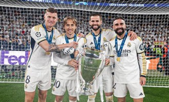 皇马15座欧冠，领跑众多豪门，队史有5人夺6冠，同样是历史最佳