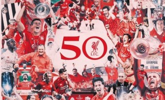 怎能不令人热血澎湃！第50次参加欧战，利物浦官方发布纪念海报