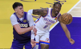 詹姆斯22+10杰伦威23分 雷霆终结湖人3连胜