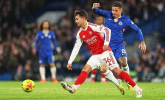 切尔西1比1战平阿森纳，伦敦德比成了全武行