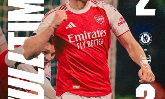 联赛杯-约克雷斯传射加纳乔双响 阿森纳3-2切尔西占先机