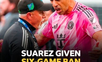 迈阿密巨星因向对手工作人员吐口水遭禁赛六场，美职联或将跟进处理