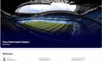 曼城vs那不勒斯欧冠裁判：德国裁判团领衔，兹瓦耶担任主裁