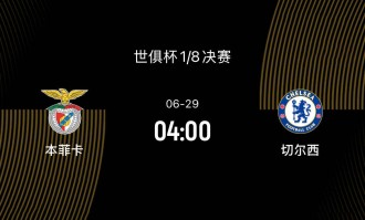 世俱杯1/8决赛前瞻-本菲卡VS切尔西：被拜仁算计，本菲卡死磕蓝军