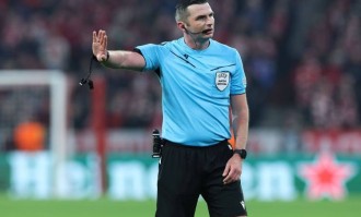 欧足联官方：奥利弗裁判组执法国米VS阿贾克斯的欧冠小组赛