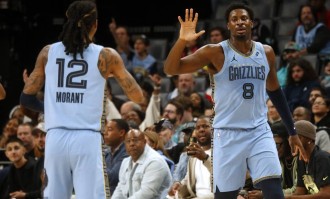 莫兰特23+12约翰逊32+15 灰熊不敌老鹰