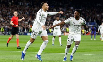 姆巴佩梅开二度，皇家马德里，6：1大胜摩纳哥