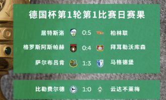 果然！德甲不莱梅杯赛爆冷了！比勒菲1-0击败不莱梅，7连胜