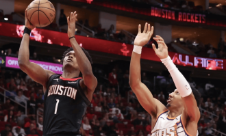 杜兰特26+10&amp;三分绝杀布克27分 火箭赛季三杀太阳