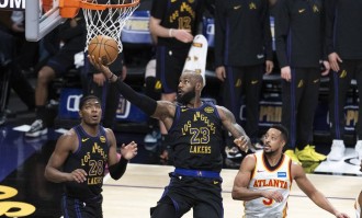 詹姆斯31+9+10东契奇27+12 湖人胜老鹰止3连败